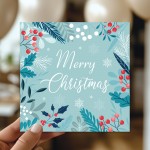 Merry Christmas Card Seasons Greetings Xmas Card Friends Family