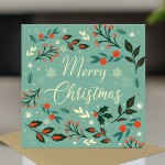 Merry Christmas Floral Card For Friends Family and Neighbours Merry Christmas Floral Card For Friends Family and Neighbours
