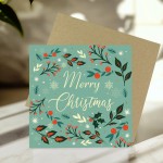 Merry Christmas Floral Card For Friends Family and Neighbours Merry Christmas Floral Card For Friends Family and Neighbours