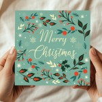 Merry Christmas Floral Card For Friends Family and Neighbours Merry Christmas Floral Card For Friends Family and Neighbours