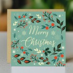 Merry Christmas Floral Card For Friends Family and Neighbours Merry Christmas Floral Card For Friends Family and Neighbours