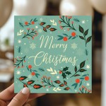 Merry Christmas Floral Card For Friends Family and Neighbours Merry Christmas Floral Card For Friends Family and Neighbours