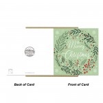 Floral Christmas Card For Family and Friends Festive Greetings
