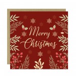 Floral Christmas Card For Family Loved Ones Seasons Greetings