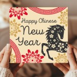 Happy Chinese Luna New Year 2026 Greetings Card For Family