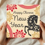 Happy Chinese Luna New Year 2026 Greetings Card For Family