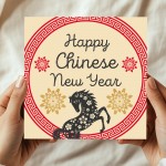 Chinese New Year 2026 Card Luna Year of The Horse Greetings Card