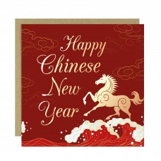 Happy Chinese New Year Luna 2026 Year of The Horse Card 