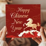 Happy Chinese New Year Luna 2026 Year of The Horse Card 