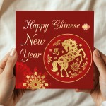 Happy Chinese New Year 2026 Luna Card The Year of The Horse