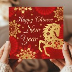 Chinese New Year Card 2026 Luna Year of The Horse Cards 