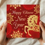 Chinese New Year Card 2026 Luna Year of The Horse Cards 