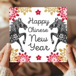 Happy Chinese Luna New Year Card 2026 Year of The Horse Card