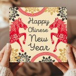 Happy Chinese New Year Card 2026 Year of The Horse Card Happy Chinese New Year Card 2026 Year of The Horse Card