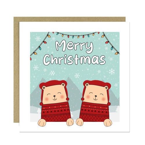 Christmas Greetings Card With Envelope For Kids Children