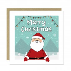 Merry Christmas Card Cute Santa Design For Kids Children 