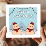 Merry Christmas Card For Kids Children Cute Snowmen Festive Xmas Merry Christmas Card For Kids Children Cute Snowmen Festive Xmas