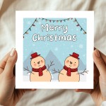 Merry Christmas Card For Kids Children Cute Snowmen Festive Xmas Merry Christmas Card For Kids Children Cute Snowmen Festive Xmas