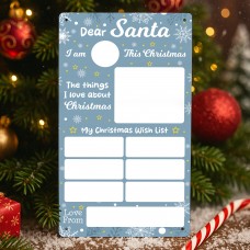 Reusable Dear Santa Letter Christmas Wish White Board Nice List