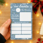 Reusable Dear Santa Letter Christmas Wish White Board Nice List