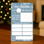 Reusable Dear Santa Letter Christmas Wish White Board Nice List
