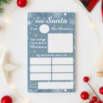 Reusable Dear Santa Letter Christmas Wish White Board Nice List