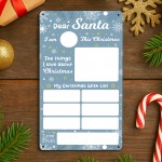 Reusable Dear Santa Letter Christmas Wish White Board Nice List