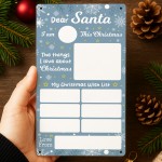 Reusable Dear Santa Letter Christmas Wish White Board Nice List