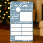 Reusable Dear Santa Letter Christmas Wish White Board Nice List