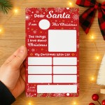 Reusable Dear Santa Letter Christmas Wipeable Plaque Dear Santa 