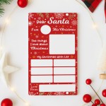 Reusable Dear Santa Letter Christmas Wipeable Plaque Dear Santa 