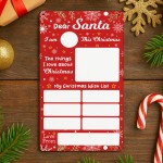 Reusable Dear Santa Letter Christmas Wipeable Plaque Dear Santa 