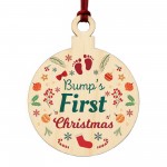 Bumps First Christmas Wooden Bauble First Christmas Decoration