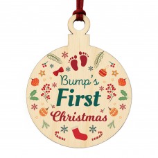 Bumps First Christmas Wooden Bauble First Christmas Decoration