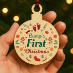Bumps First Christmas Wooden Bauble First Christmas Decoration