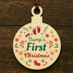 Bumps First Christmas Wooden Bauble First Christmas Decoration