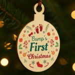 Bumps First Christmas Wooden Bauble First Christmas Decoration