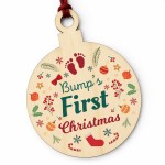 Bumps First Christmas Wooden Bauble First Christmas Decoration