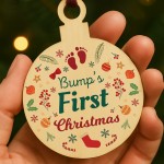 Bumps First Christmas Wooden Bauble First Christmas Decoration