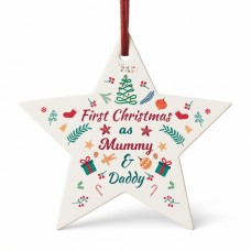 First Christmas Mummy and Daddy From Baby Acrylic Star Bauble