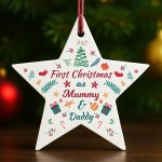 First Christmas Mummy and Daddy From Baby Acrylic Star Bauble