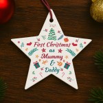 First Christmas Mummy and Daddy From Baby Acrylic Star Bauble