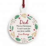 Merry Christmas Dad To Be From Bump Acrylic Bauble Gift