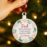 Merry Christmas Dad To Be From Bump Acrylic Bauble Gift