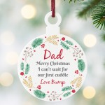 Merry Christmas Dad To Be From Bump Acrylic Bauble Gift