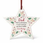 Merry Christmas Dad To Be From Bump Acrylic Star Bauble Gift Merry Christmas Dad To Be From Bump Acrylic Star Bauble Gift