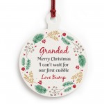 Merry Christmas Grandad To Be From Bump Acrylic Bauble Merry Christmas Grandad To Be From Bump Acrylic Bauble