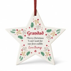 Merry Christmas Grandad To Be From Bump Acrylic Star