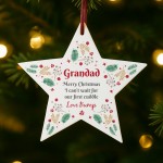 Merry Christmas Grandad To Be From Bump Acrylic Star Merry Christmas Grandad To Be From Bump Acrylic Star