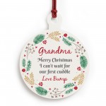 Merry Christmas Grandma To Be From Bump Acrylic Bauble Gift